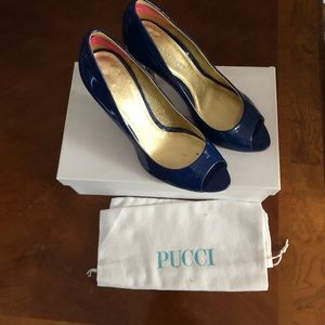 Blur peep toe Pucci high heels